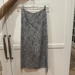 Leopard Print Midi Skirt
